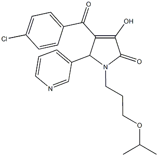 4-(4-chlorobenzoyl)-3-hydroxy-1-(3-isopropoxypropyl)-5-(3-pyridinyl)-1,5-dihydro-2H-pyrrol-2-one 结构式