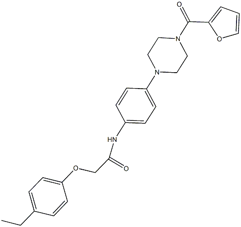 2-(4-ethylphenoxy)-N-{4-[4-(2-furoyl)-1-piperazinyl]phenyl}acetamide 结构式