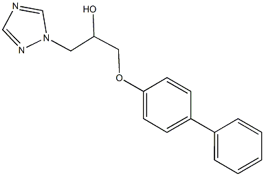 1-([1,1'-biphenyl]-4-yloxy)-3-(1H-1,2,4-triazol-1-yl)-2-propanol 结构式