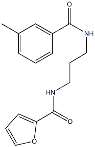 N-{3-[(3-methylbenzoyl)amino]propyl}-2-furamide 结构式