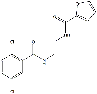 N-{2-[(2,5-dichlorobenzoyl)amino]ethyl}-2-furamide 结构式