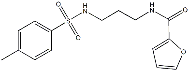 N-(3-{[(4-methylphenyl)sulfonyl]amino}propyl)-2-furamide 结构式