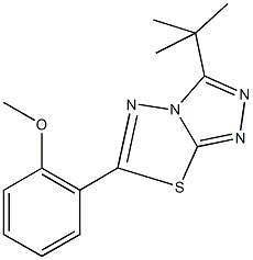 2-(3-tert-butyl[1,2,4]triazolo[3,4-b][1,3,4]thiadiazol-6-yl)phenyl methyl ether 结构式