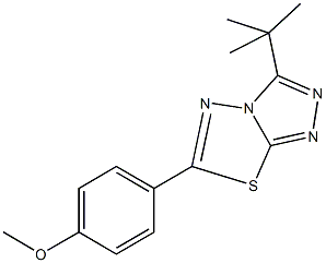 4-(3-tert-butyl[1,2,4]triazolo[3,4-b][1,3,4]thiadiazol-6-yl)phenyl methyl ether 结构式