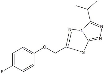 6-[(4-fluorophenoxy)methyl]-3-isopropyl[1,2,4]triazolo[3,4-b][1,3,4]thiadiazole 结构式