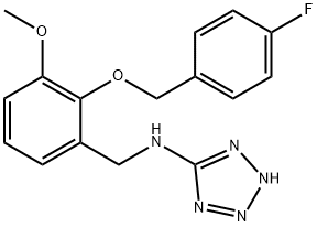 N-{2-[(4-fluorobenzyl)oxy]-3-methoxybenzyl}-N-(2H-tetraazol-5-yl)amine 结构式