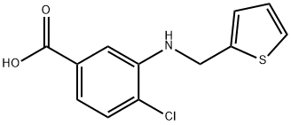 4-chloro-3-[(2-thienylmethyl)amino]benzoic acid 结构式