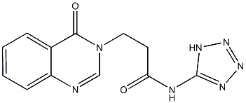 3-(4-oxo-3(4H)-quinazolinyl)-N-(1H-tetraazol-5-yl)propanamide 结构式