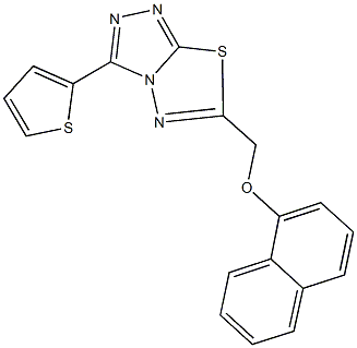 6-[(1-naphthyloxy)methyl]-3-(2-thienyl)[1,2,4]triazolo[3,4-b][1,3,4]thiadiazole 结构式