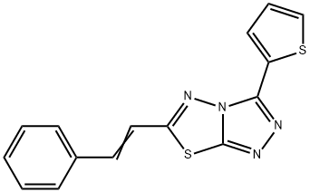 6-(2-phenylvinyl)-3-(2-thienyl)[1,2,4]triazolo[3,4-b][1,3,4]thiadiazole 结构式