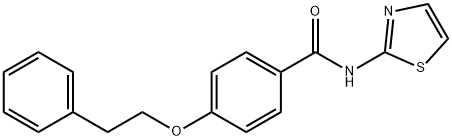 4-(2-phenylethoxy)-N-(1,3-thiazol-2-yl)benzamide 结构式