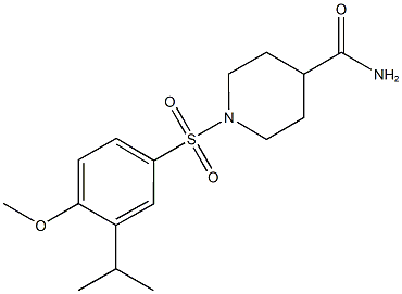 1-[(3-isopropyl-4-methoxyphenyl)sulfonyl]-4-piperidinecarboxamide 结构式