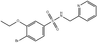 4-bromo-3-ethoxy-N-(2-pyridinylmethyl)benzenesulfonamide 结构式