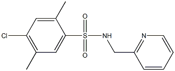 4-chloro-2,5-dimethyl-N-(2-pyridinylmethyl)benzenesulfonamide 结构式