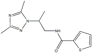 N-[2-(3,5-dimethyl-1H-1,2,4-triazol-1-yl)propyl]-2-thiophenecarboxamide 结构式