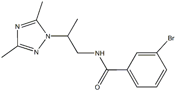 3-bromo-N-[2-(3,5-dimethyl-1H-1,2,4-triazol-1-yl)propyl]benzamide 结构式