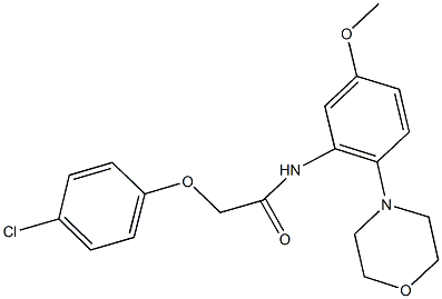 2-(4-chlorophenoxy)-N-[5-methoxy-2-(4-morpholinyl)phenyl]acetamide 结构式
