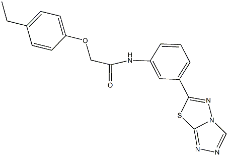 2-(4-ethylphenoxy)-N-(3-[1,2,4]triazolo[3,4-b][1,3,4]thiadiazol-6-ylphenyl)acetamide 结构式