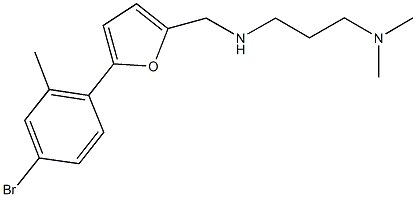N-{[5-(4-bromo-2-methylphenyl)-2-furyl]methyl}-N-[3-(dimethylamino)propyl]amine 结构式