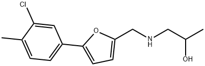 1-({[5-(3-chloro-4-methylphenyl)-2-furyl]methyl}amino)-2-propanol 结构式
