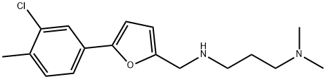 N-{[5-(3-chloro-4-methylphenyl)-2-furyl]methyl}-N-[3-(dimethylamino)propyl]amine 结构式