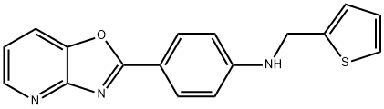 N-(4-[1,3]oxazolo[4,5-b]pyridin-2-ylphenyl)-N-(2-thienylmethyl)amine 结构式