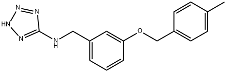 N-{3-[(4-methylbenzyl)oxy]benzyl}-N-(2H-tetraazol-5-yl)amine 结构式