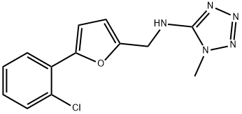 N-{[5-(2-chlorophenyl)-2-furyl]methyl}-N-(1-methyl-1H-tetraazol-5-yl)amine 结构式