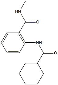 2-[(cyclohexylcarbonyl)amino]-N-methylbenzamide 结构式