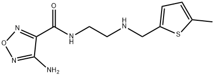 4-amino-N-(2-{[(5-methyl-2-thienyl)methyl]amino}ethyl)-1,2,5-oxadiazole-3-carboxamide 结构式