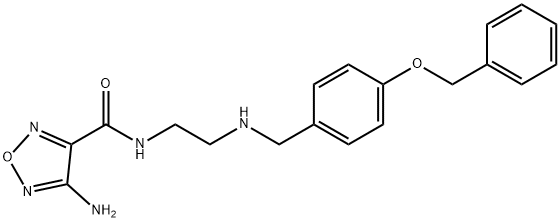 4-amino-N-(2-{[4-(benzyloxy)benzyl]amino}ethyl)-1,2,5-oxadiazole-3-carboxamide 结构式