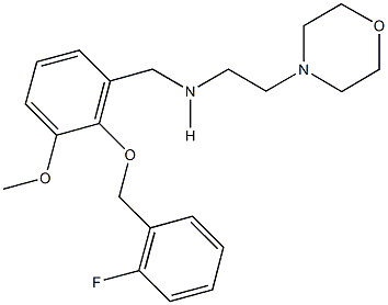 N-{2-[(2-fluorobenzyl)oxy]-3-methoxybenzyl}-N-[2-(4-morpholinyl)ethyl]amine 结构式