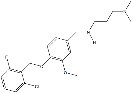 N-{4-[(2-chloro-6-fluorobenzyl)oxy]-3-methoxybenzyl}-N-[3-(dimethylamino)propyl]amine 结构式