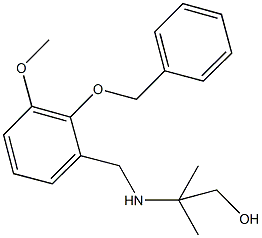 2-{[2-(benzyloxy)-3-methoxybenzyl]amino}-2-methyl-1-propanol 结构式
