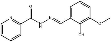 N'-(2-hydroxy-3-methoxybenzylidene)-2-pyridinecarbohydrazide 结构式