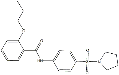 2-propoxy-N-[4-(1-pyrrolidinylsulfonyl)phenyl]benzamide 结构式