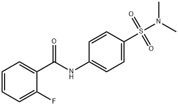 N-{4-[(dimethylamino)sulfonyl]phenyl}-2-fluorobenzamide 结构式