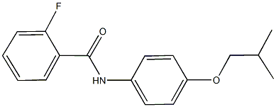 2-fluoro-N-(4-isobutoxyphenyl)benzamide 结构式