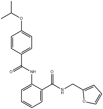 N-(2-furylmethyl)-2-[(4-isopropoxybenzoyl)amino]benzamide 结构式