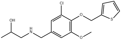 1-{[3-chloro-5-methoxy-4-(2-thienylmethoxy)benzyl]amino}-2-propanol 结构式
