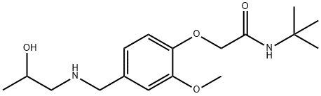 N-(tert-butyl)-2-(4-{[(2-hydroxypropyl)amino]methyl}-2-methoxyphenoxy)acetamide 结构式