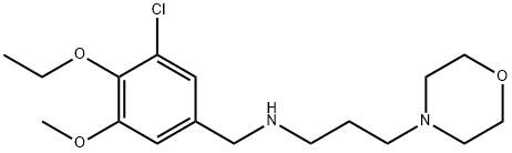 N-(3-chloro-4-ethoxy-5-methoxybenzyl)-N-[3-(4-morpholinyl)propyl]amine 结构式