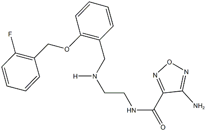 4-amino-N-[2-({2-[(2-fluorobenzyl)oxy]benzyl}amino)ethyl]-1,2,5-oxadiazole-3-carboxamide 结构式