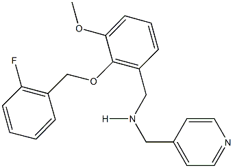 N-{2-[(2-fluorobenzyl)oxy]-3-methoxybenzyl}-N-(4-pyridinylmethyl)amine 结构式