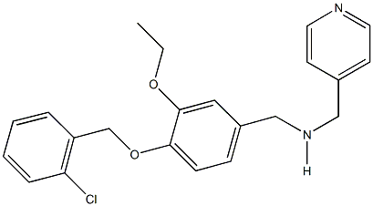 N-{4-[(2-chlorobenzyl)oxy]-3-ethoxybenzyl}-N-(4-pyridinylmethyl)amine 结构式