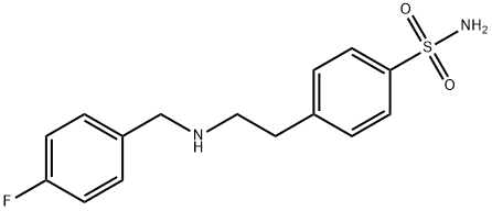 4-{2-[(4-fluorobenzyl)amino]ethyl}benzenesulfonamide 结构式