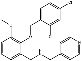 N-{2-[(2,4-dichlorobenzyl)oxy]-3-methoxybenzyl}-N-(4-pyridinylmethyl)amine 结构式