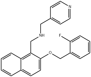 N-({2-[(2-fluorobenzyl)oxy]-1-naphthyl}methyl)-N-(4-pyridinylmethyl)amine 结构式