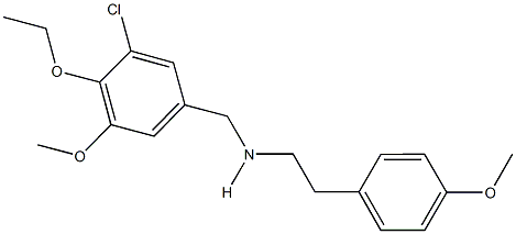 N-(3-chloro-4-ethoxy-5-methoxybenzyl)-N-[2-(4-methoxyphenyl)ethyl]amine 结构式