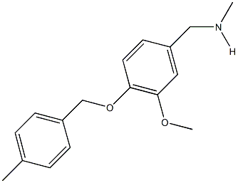 N-{3-methoxy-4-[(4-methylbenzyl)oxy]benzyl}-N-methylamine 结构式
